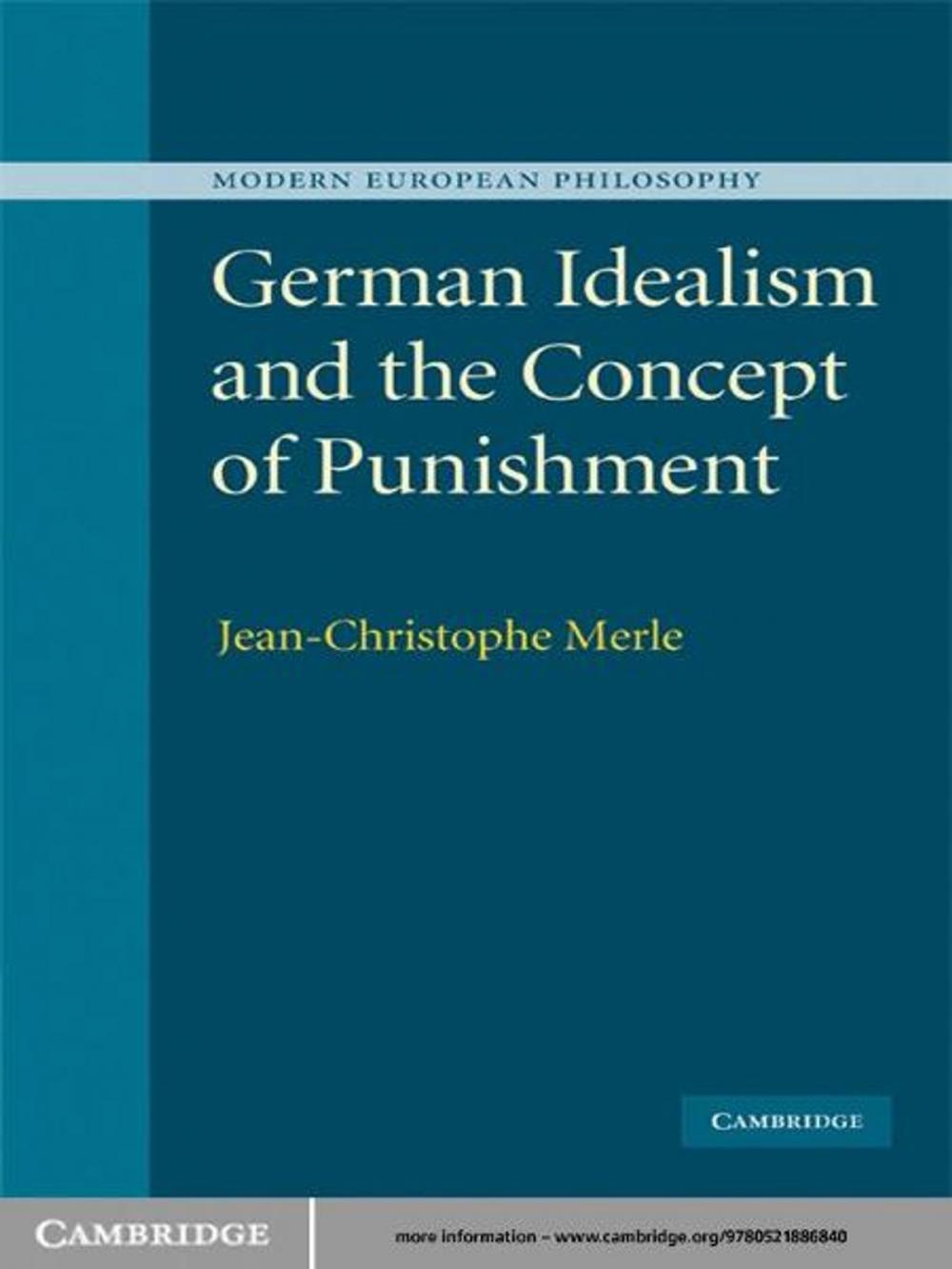 Big bigCover of German Idealism and the Concept of Punishment
