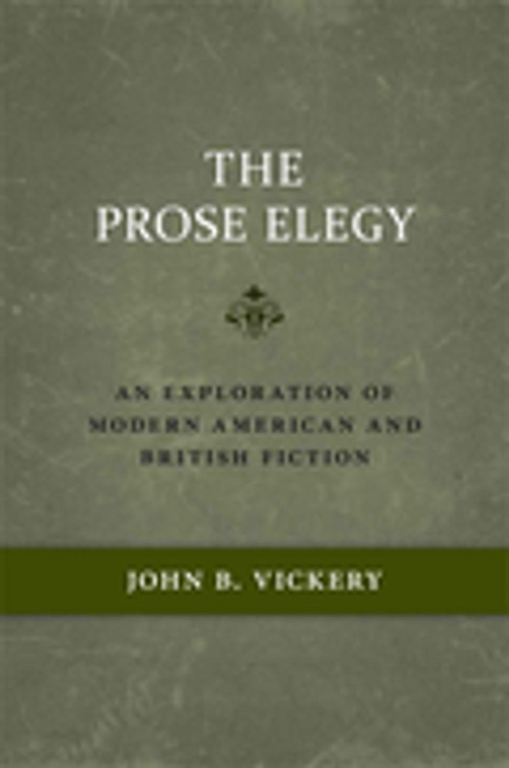 Big bigCover of The Prose Elegy