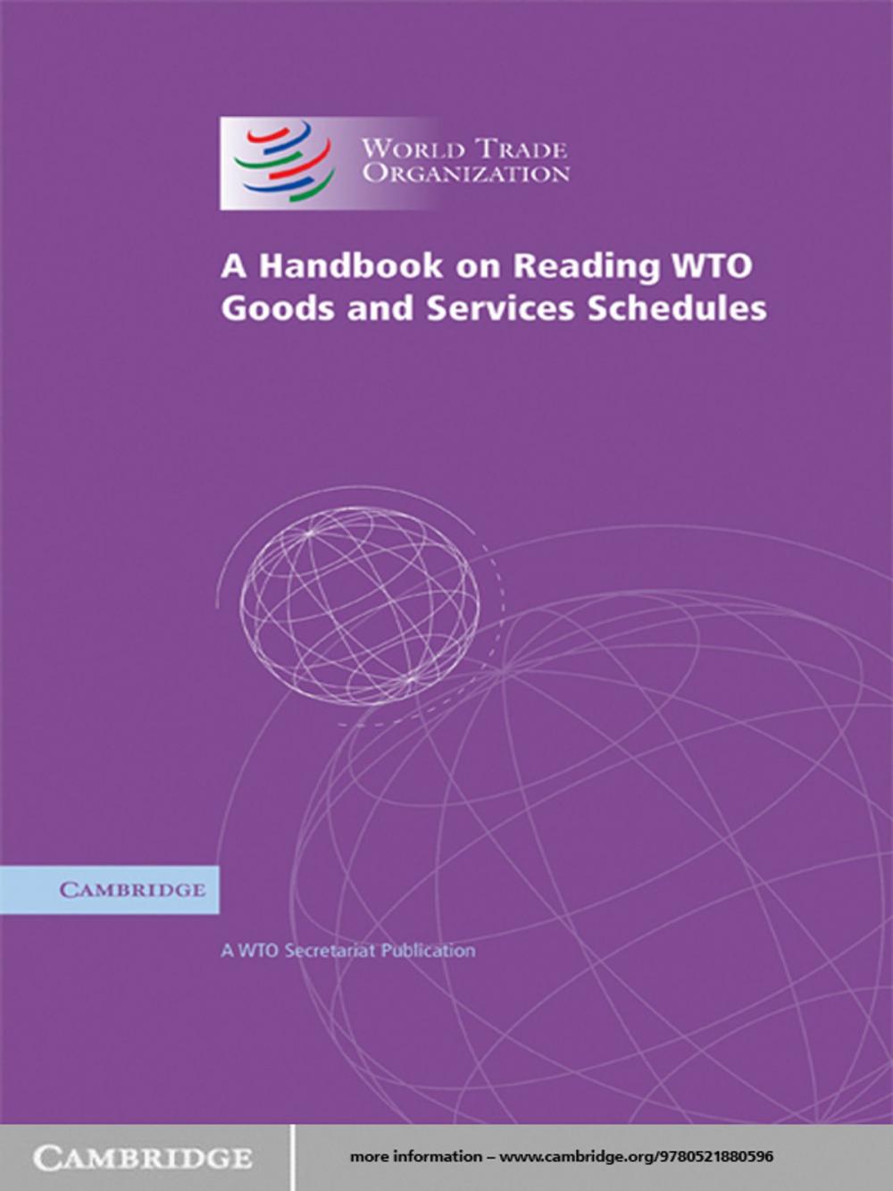 Big bigCover of A Handbook on Reading WTO Goods and Services Schedules