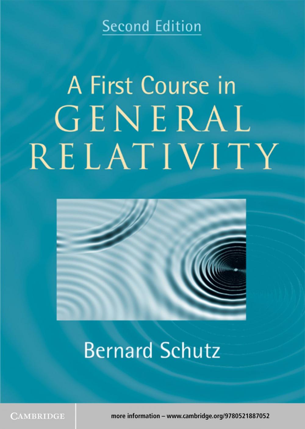 Big bigCover of A First Course in General Relativity