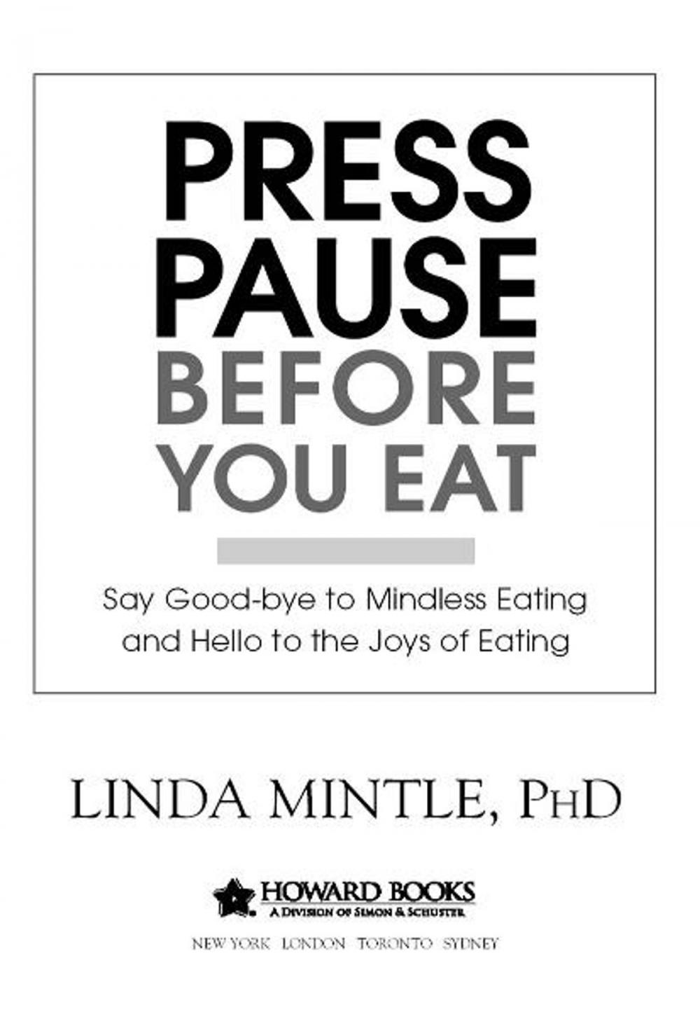 Big bigCover of Press Pause Before You Eat