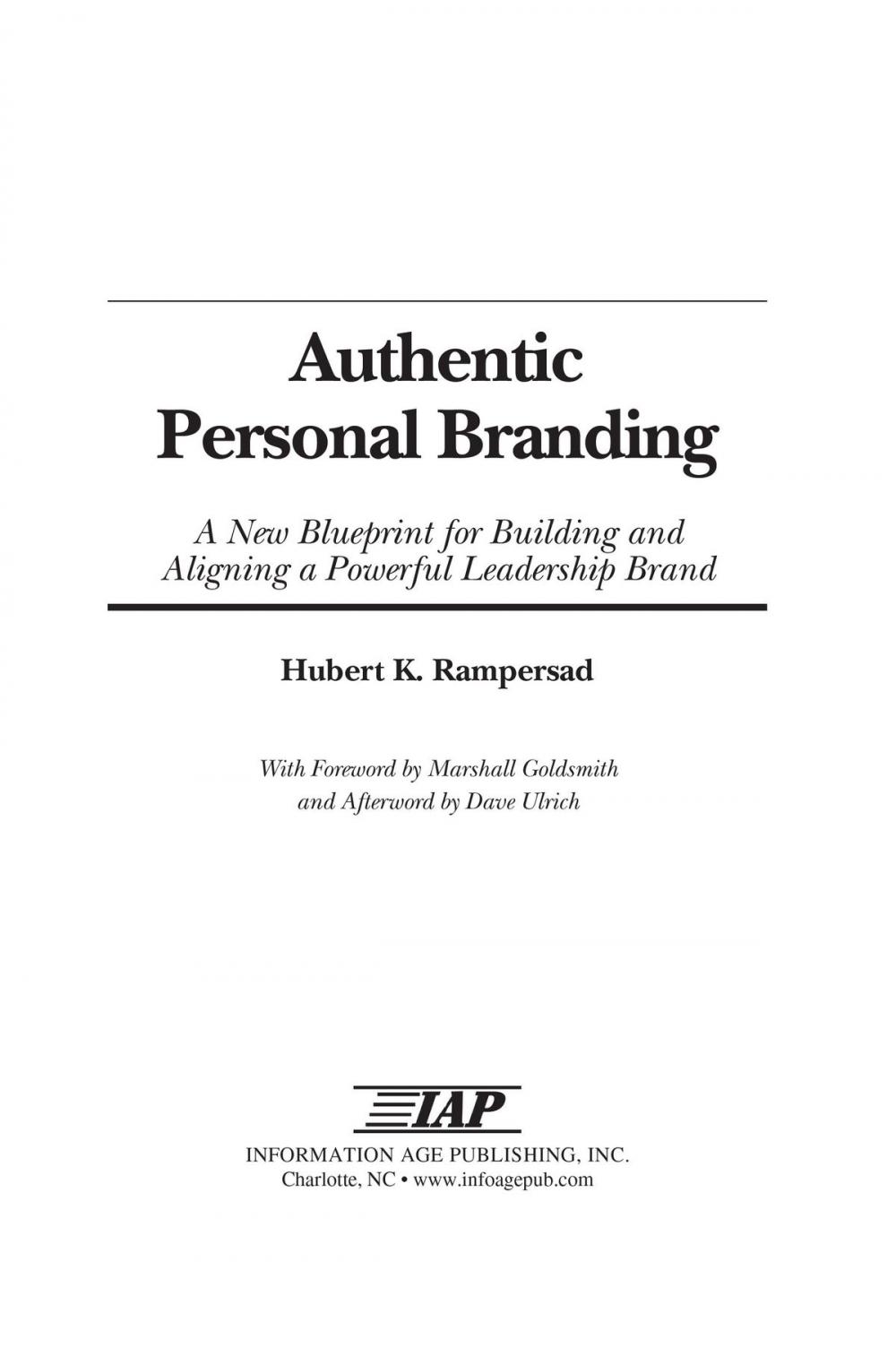 Big bigCover of Authentic Personal Branding