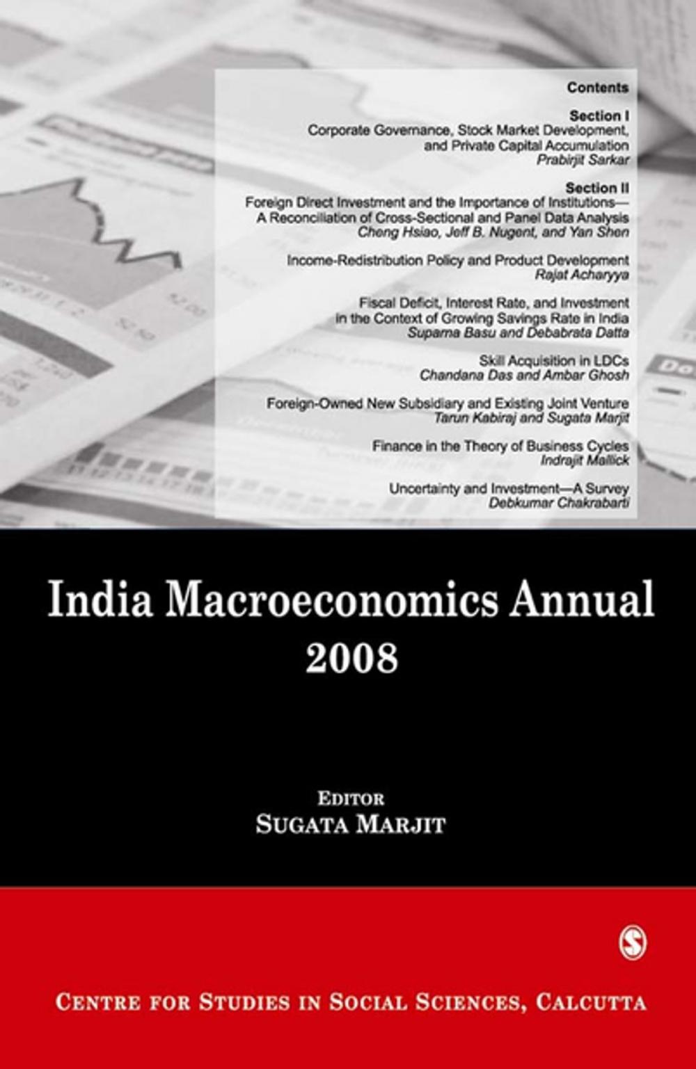 Big bigCover of India Macroeconomics Annual 2008