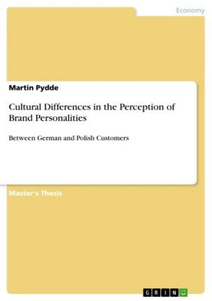 Cover of the book Cultural Differences in the Perception of Brand Personalities by Ieva Bekeryte