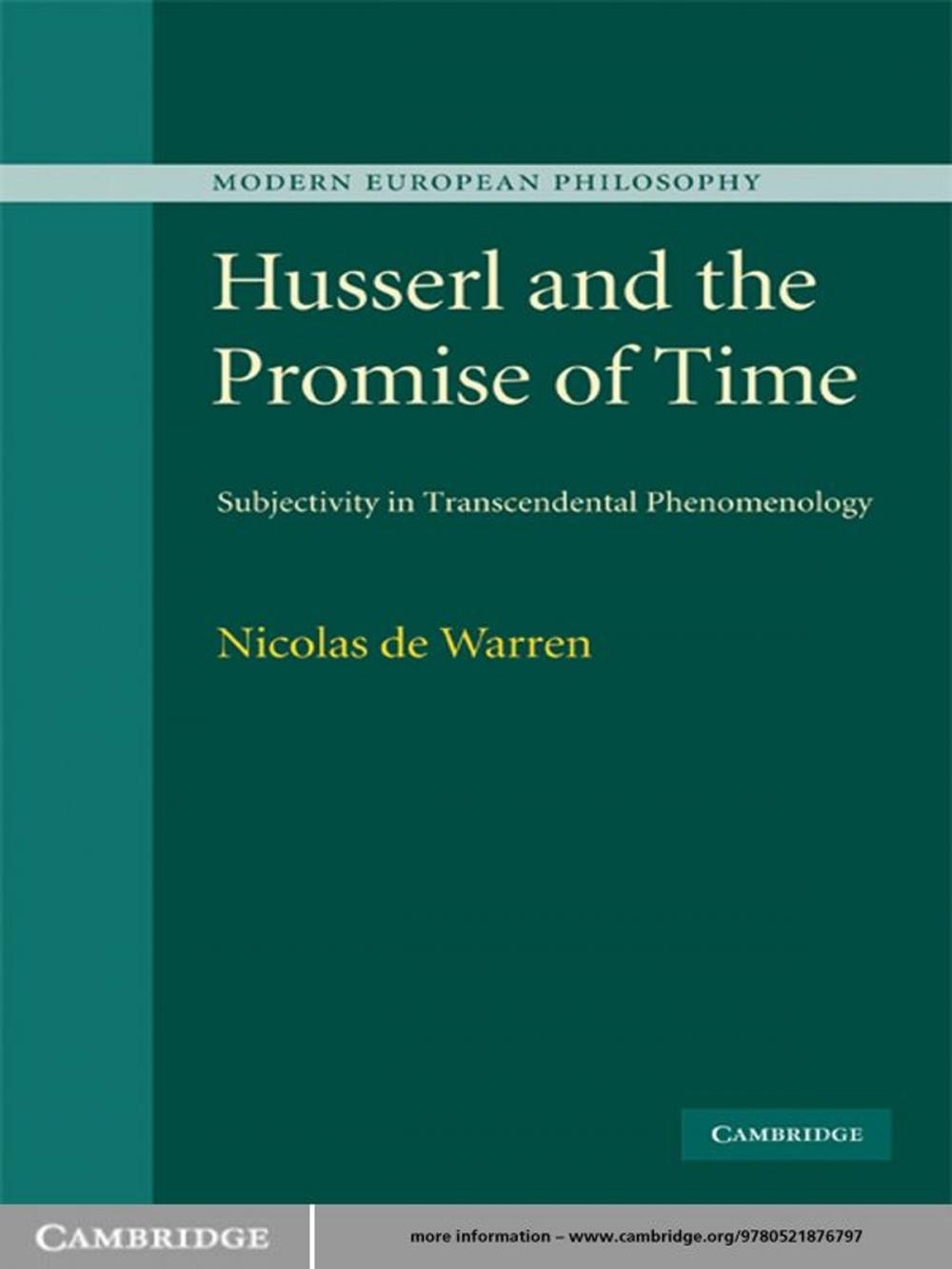 Big bigCover of Husserl and the Promise of Time