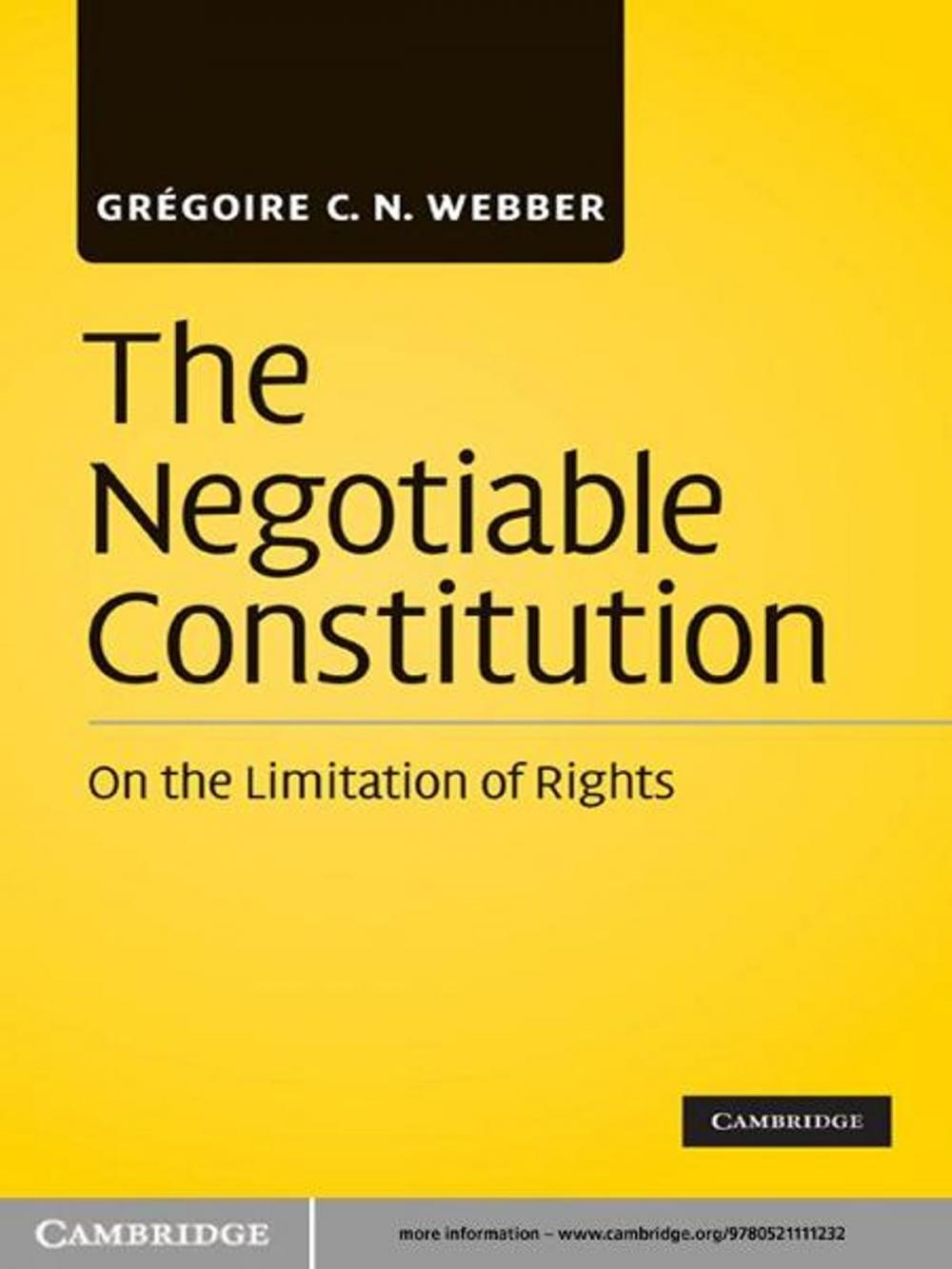 Big bigCover of The Negotiable Constitution