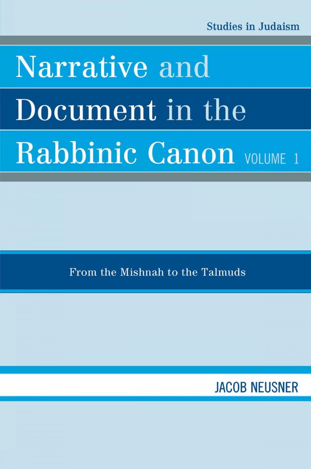 Big bigCover of Narrative and Document in the Rabbinic Canon