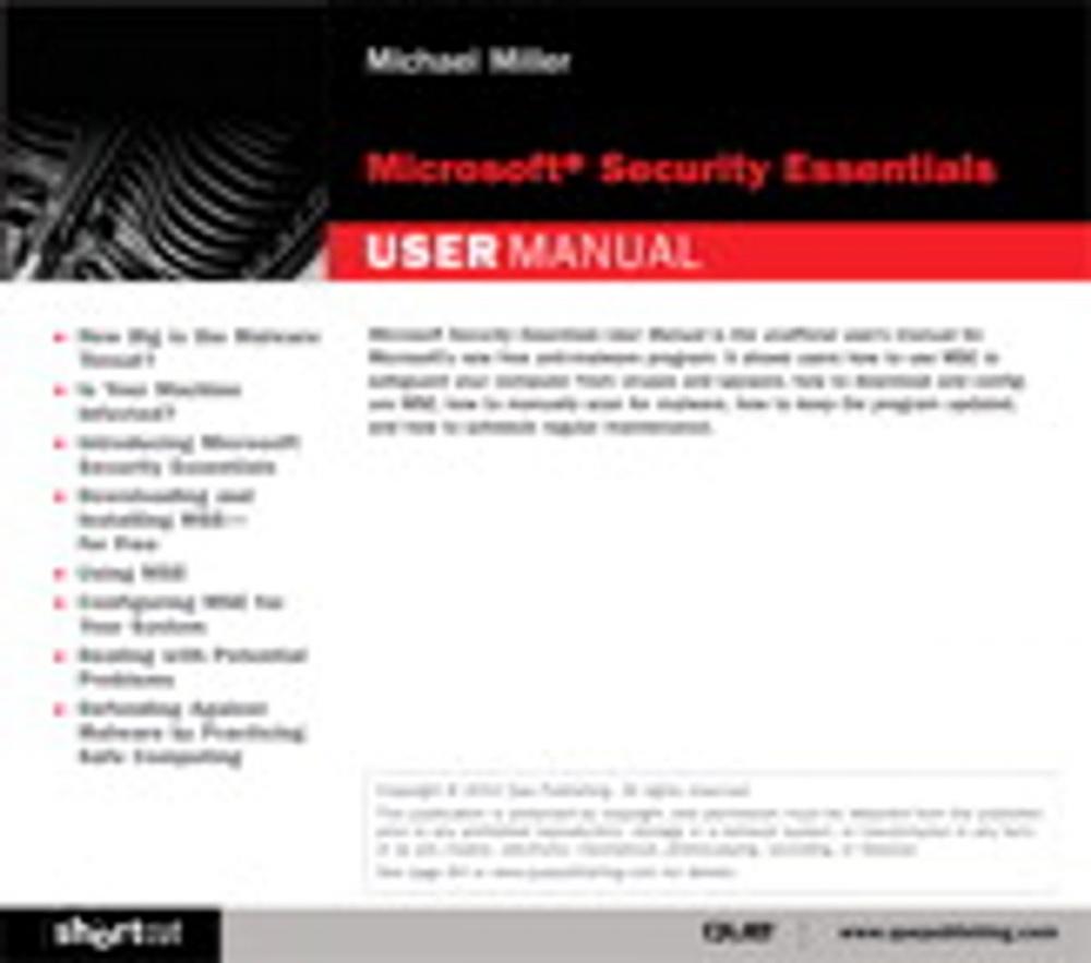 Big bigCover of Microsoft Security Essentials User Manual (Digital Short Cut), e-Pub