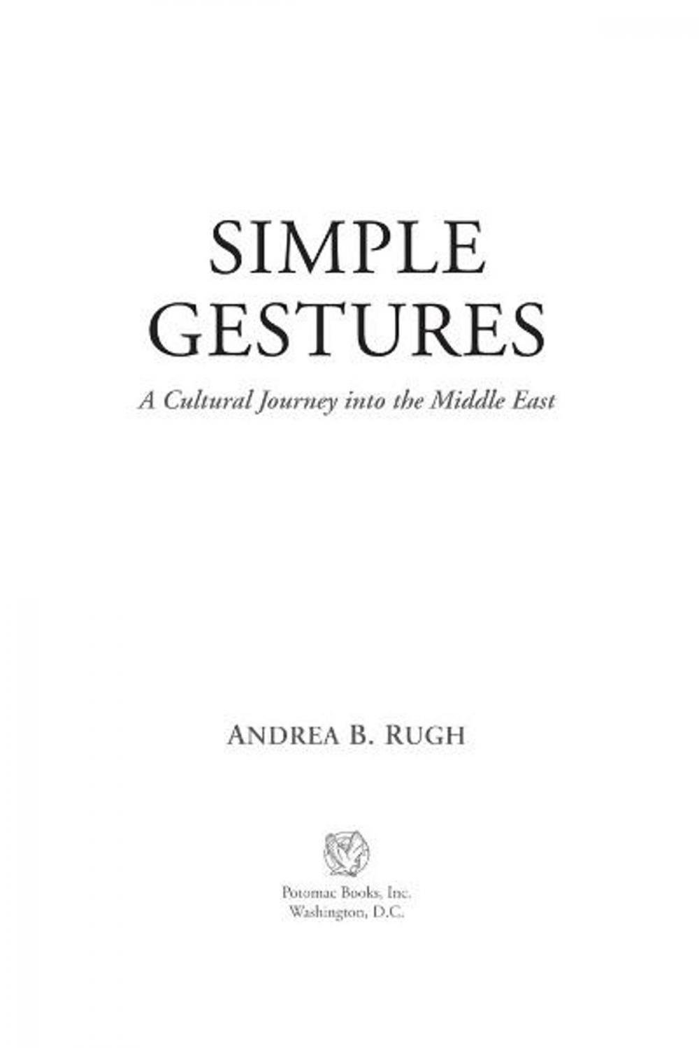 Big bigCover of Simple Gestures: A Cultural Journey into the Middle East