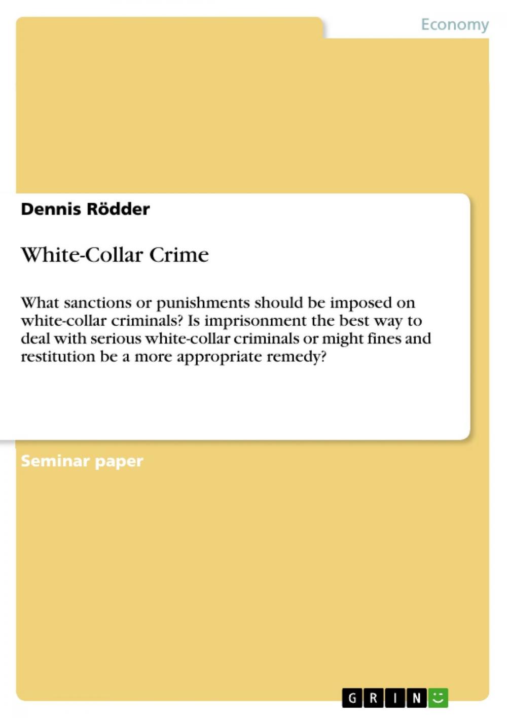 Big bigCover of White-Collar Crime