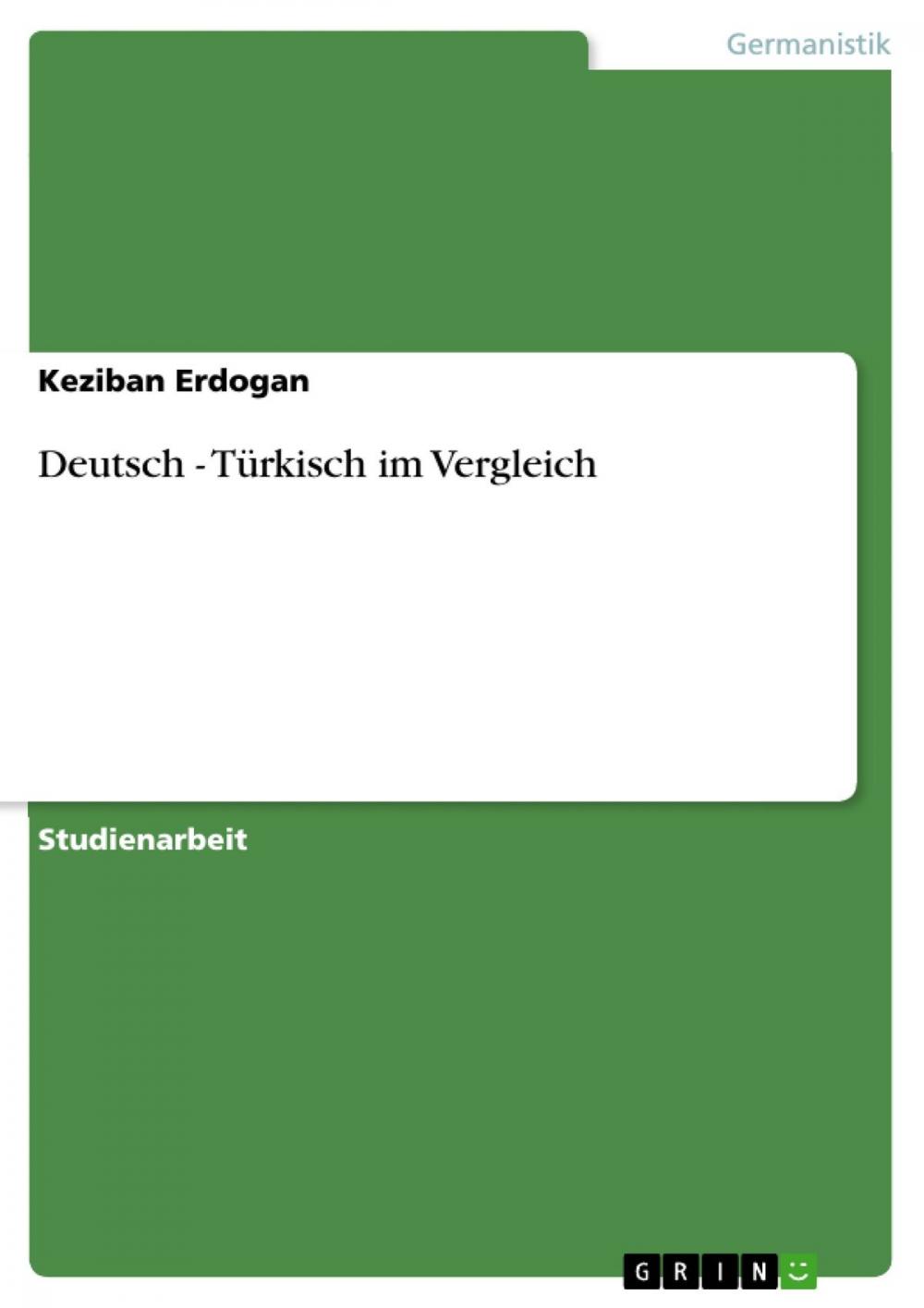 Big bigCover of Deutsch - Türkisch im Vergleich