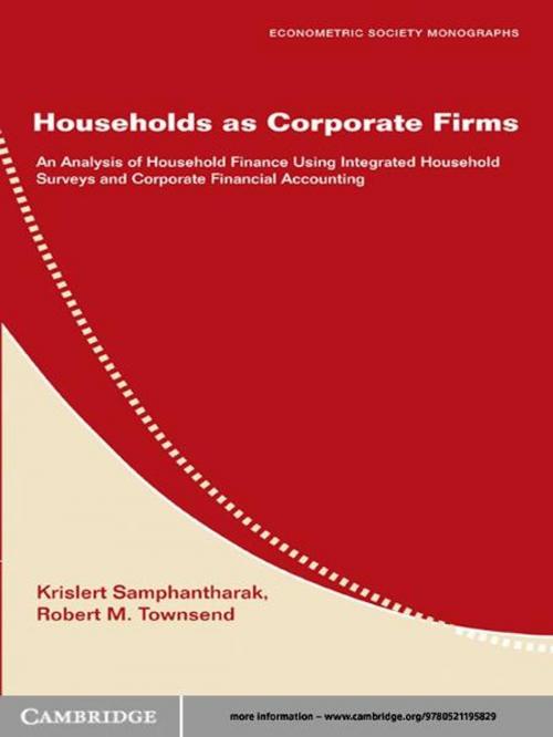 Cover of the book Households as Corporate Firms by Krislert Samphantharak, Robert M. Townsend, Cambridge University Press