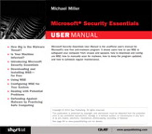 Cover of the book Microsoft Security Essentials User Manual (Digital Short Cut), e-Pub by Michael Miller, Pearson Education