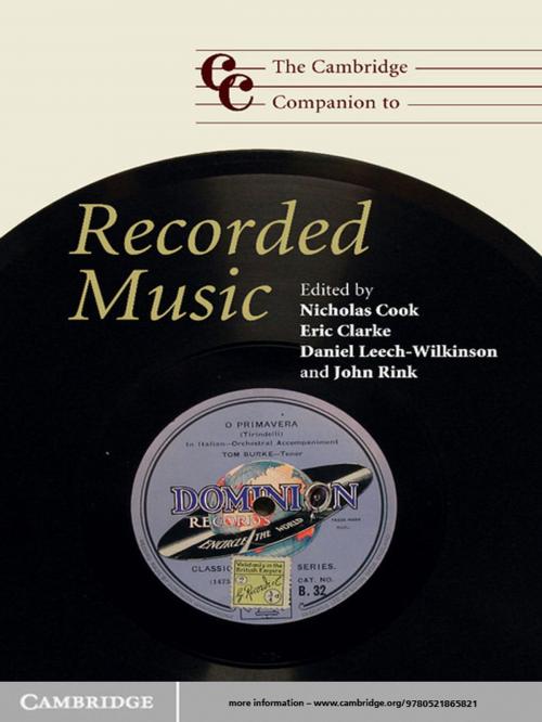 Cover of the book The Cambridge Companion to Recorded Music by , Cambridge University Press