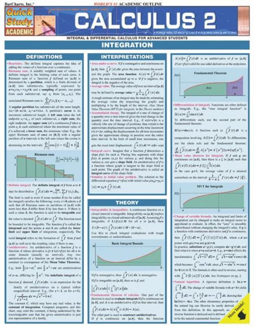 Cover of the book Calculus 2 by BarCharts, Inc, BarCharts, Inc.