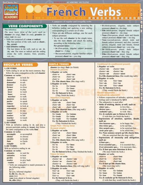 Cover of the book French Verbs by BarCharts, Inc, BarCharts, Inc.