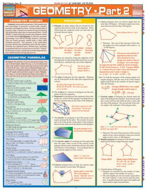 Cover of the book Geometry Part 2 by BarCharts, Inc, BarCharts, Inc.