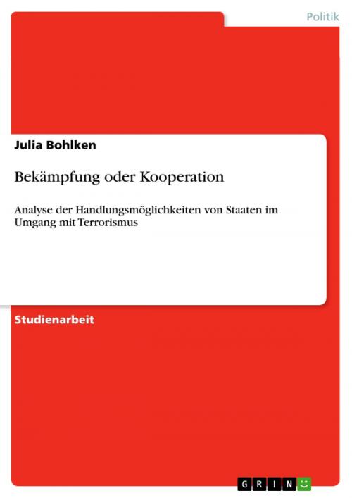 Cover of the book Bekämpfung oder Kooperation by Julia Bohlken, GRIN Verlag