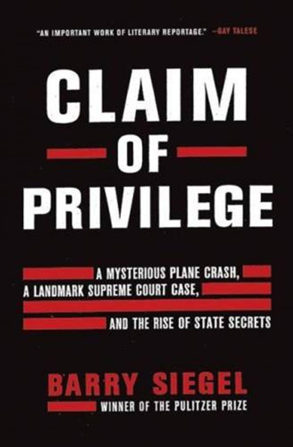 Big bigCover of Claim of Privilege