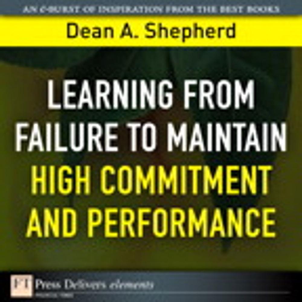 Big bigCover of Learning from Failure to Maintain High Commitment and Performance