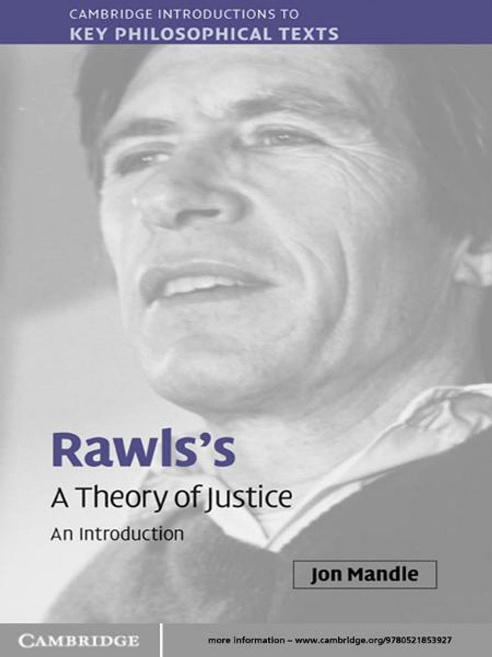 Big bigCover of Rawls's 'A Theory of Justice'