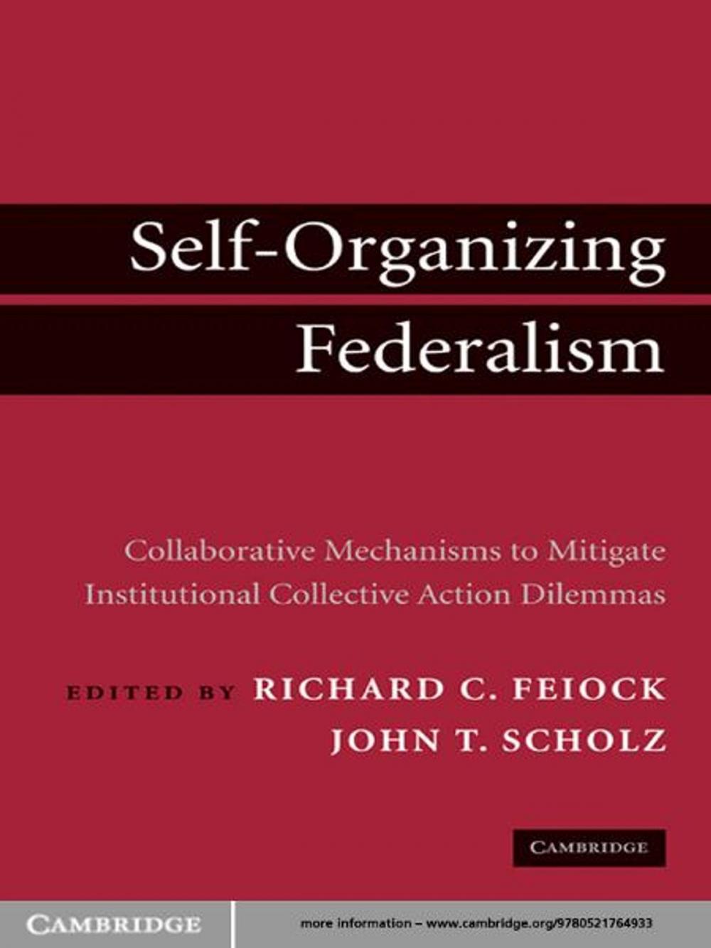 Big bigCover of Self-Organizing Federalism