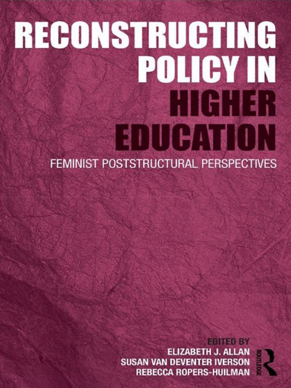 Big bigCover of Reconstructing Policy in Higher Education