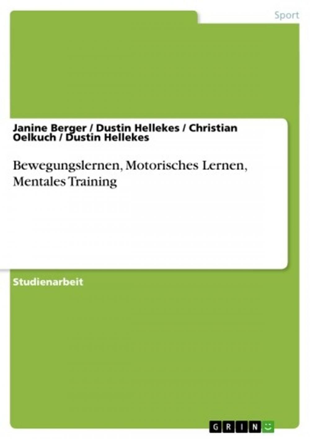 Big bigCover of Bewegungslernen, Motorisches Lernen, Mentales Training