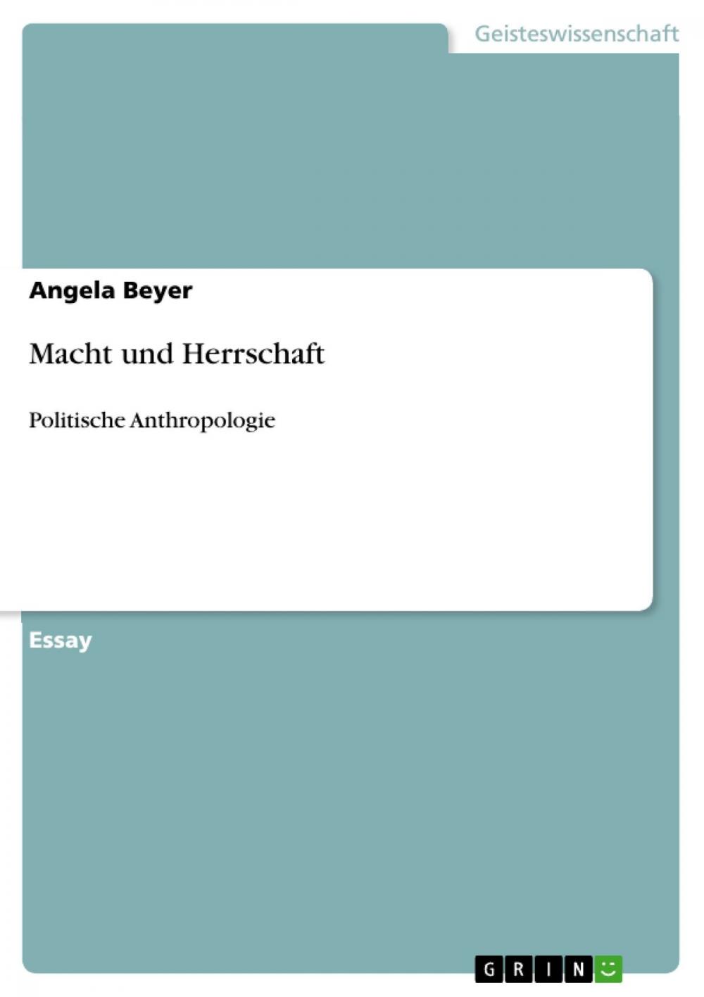 Big bigCover of Macht und Herrschaft