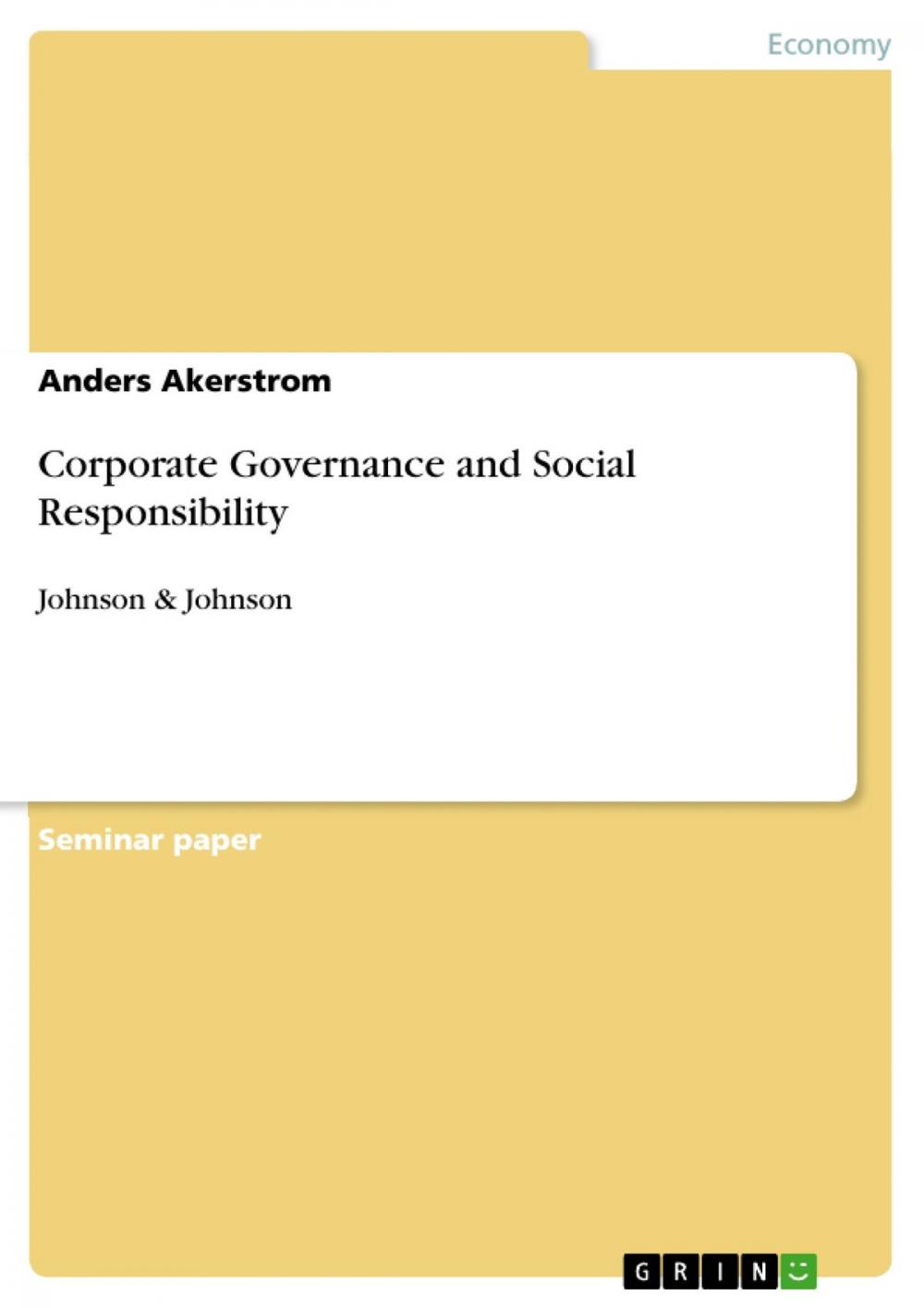 Big bigCover of Corporate Governance and Social Responsibility