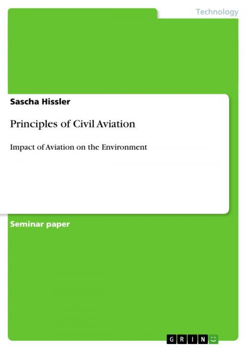 Cover of the book Principles of Civil Aviation by Sascha Hissler, GRIN Publishing