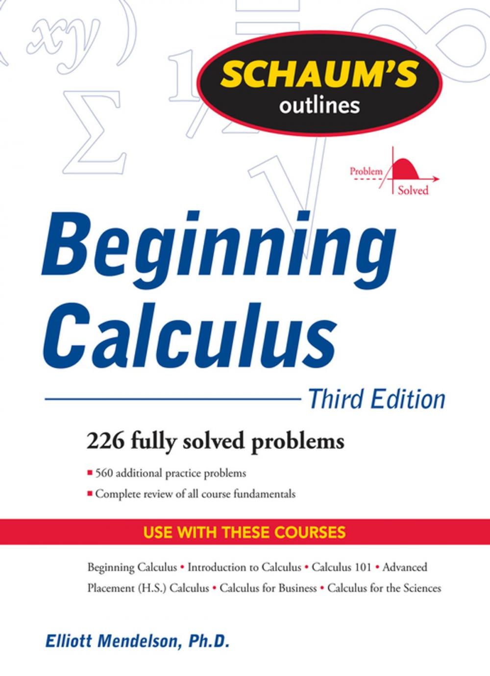 Big bigCover of Schaum's Outline of Beginning Calculus, Third Edition