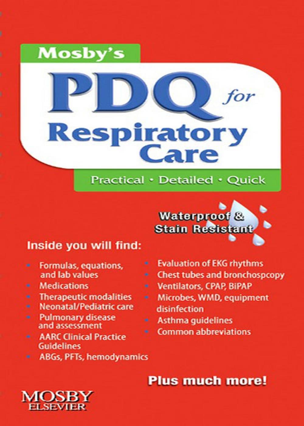 Big bigCover of Mosby's Respiratory Care PDQ - E-Book