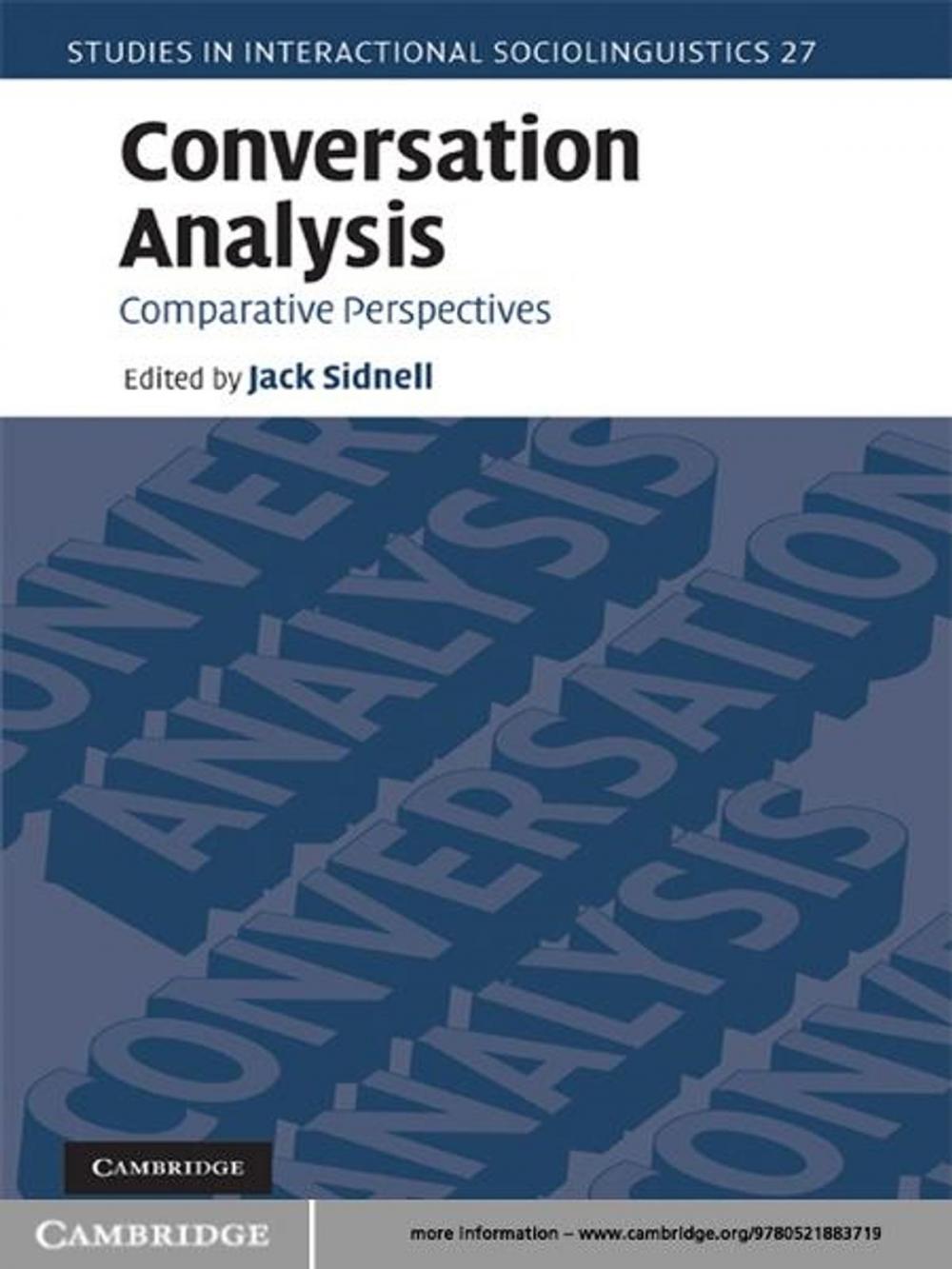 Big bigCover of Conversation Analysis