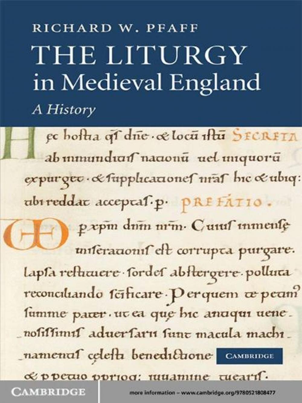 Big bigCover of The Liturgy in Medieval England