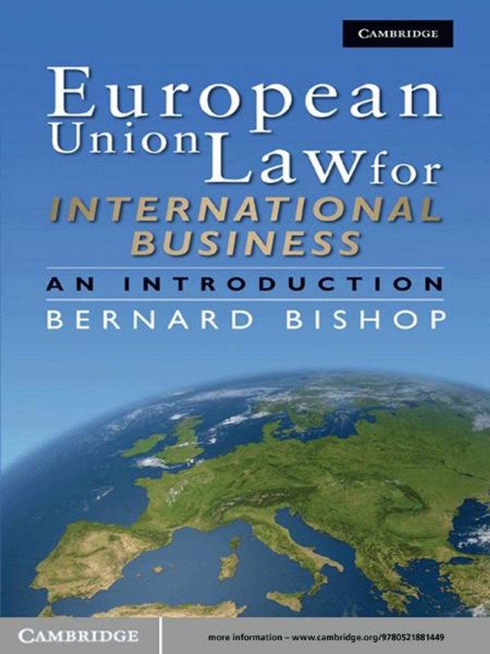 Big bigCover of European Union Law for International Business