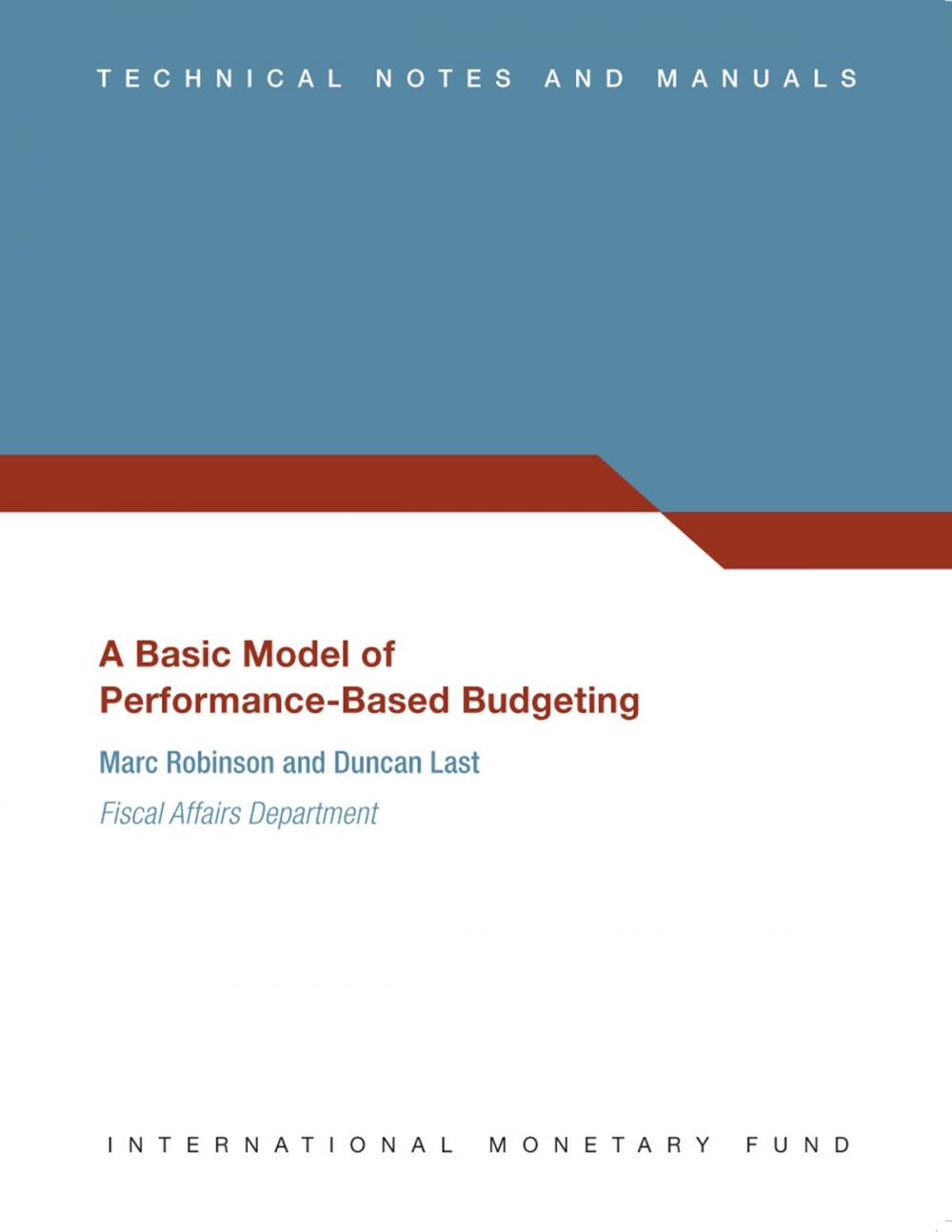 Big bigCover of A Basic Model of Performance-Based Budgeting