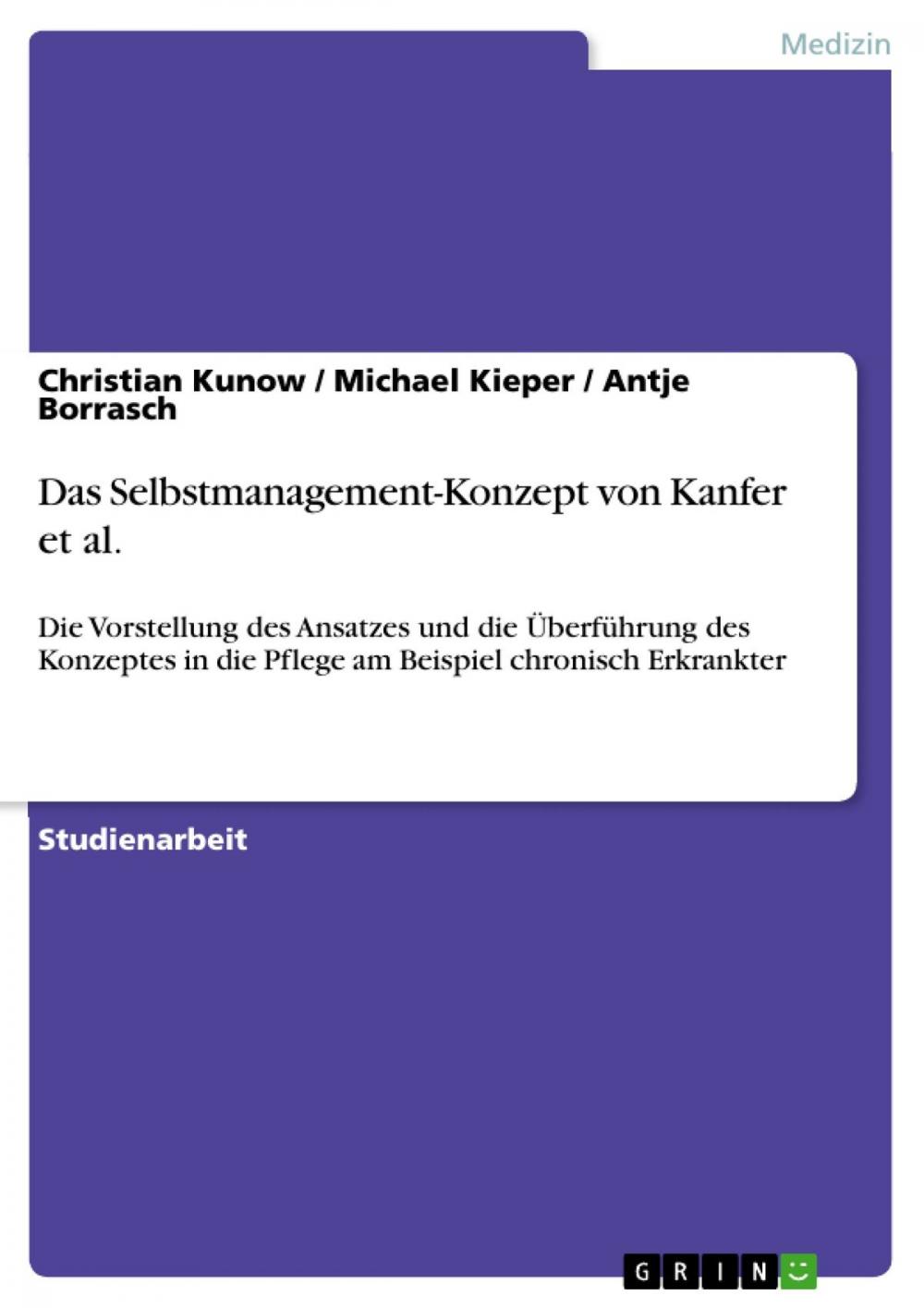 Big bigCover of Das Selbstmanagement-Konzept von Kanfer et al.