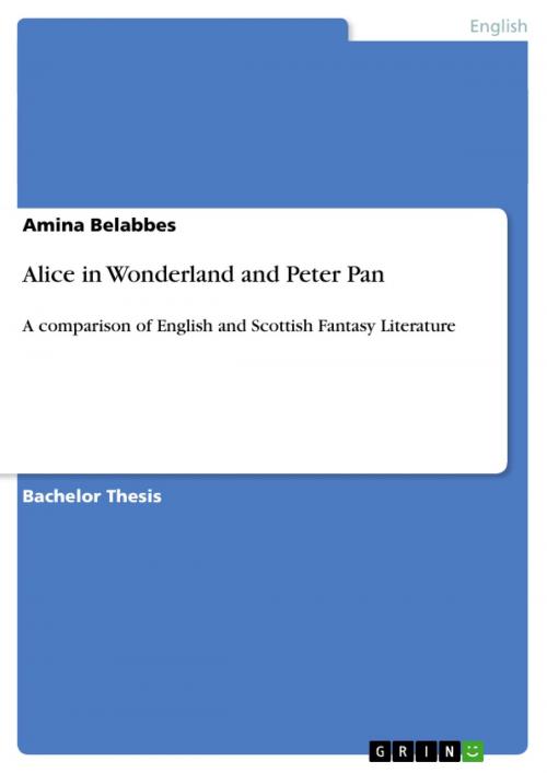 Cover of the book Alice in Wonderland and Peter Pan by Amina Belabbes, GRIN Publishing