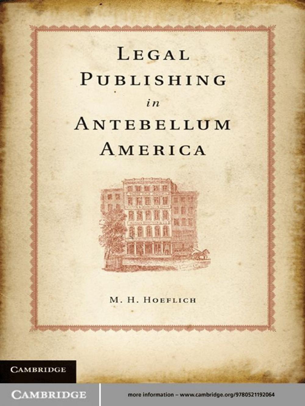 Big bigCover of Legal Publishing in Antebellum America