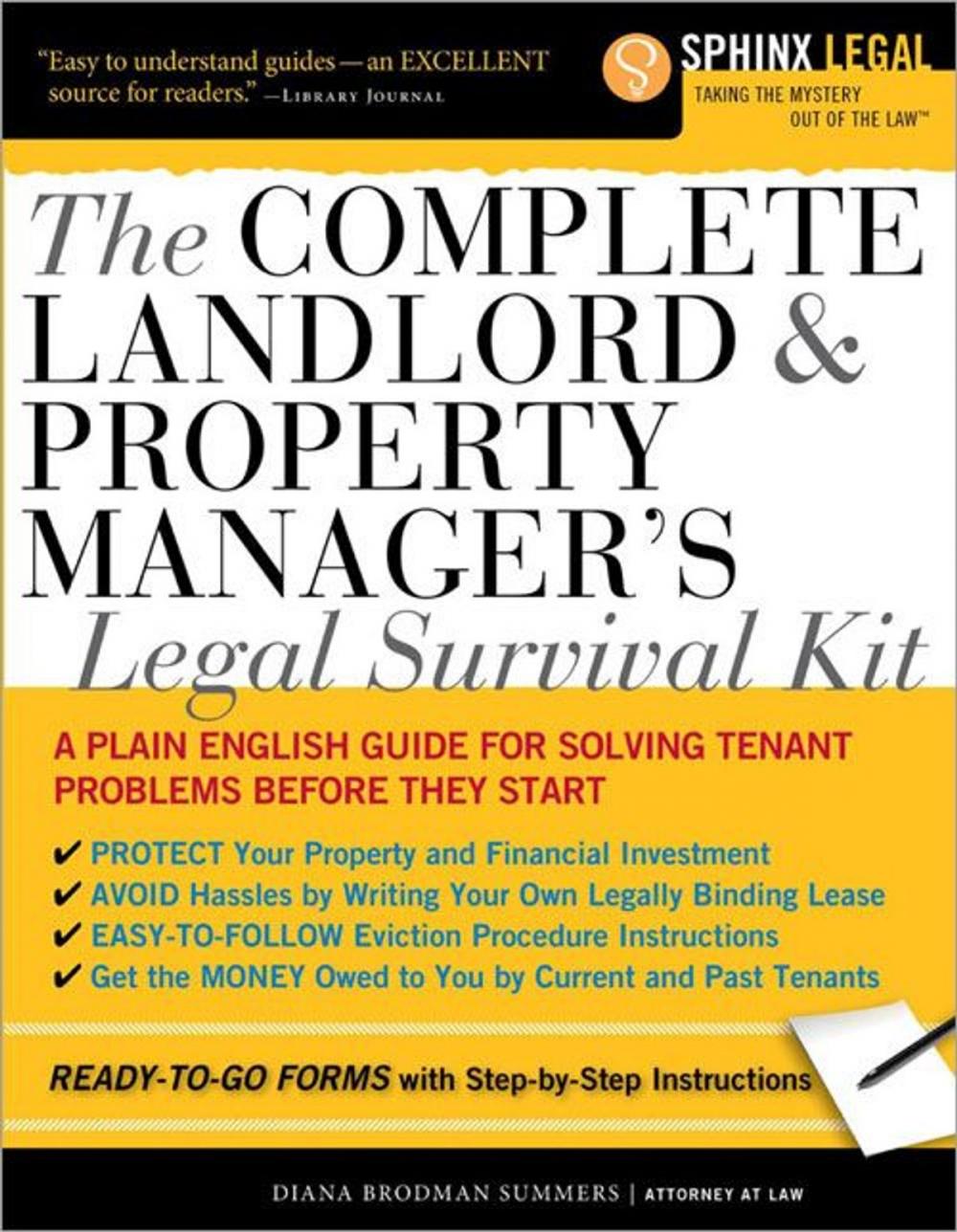 Big bigCover of Complete Landlord and Property Manager's Legal Survival Kit