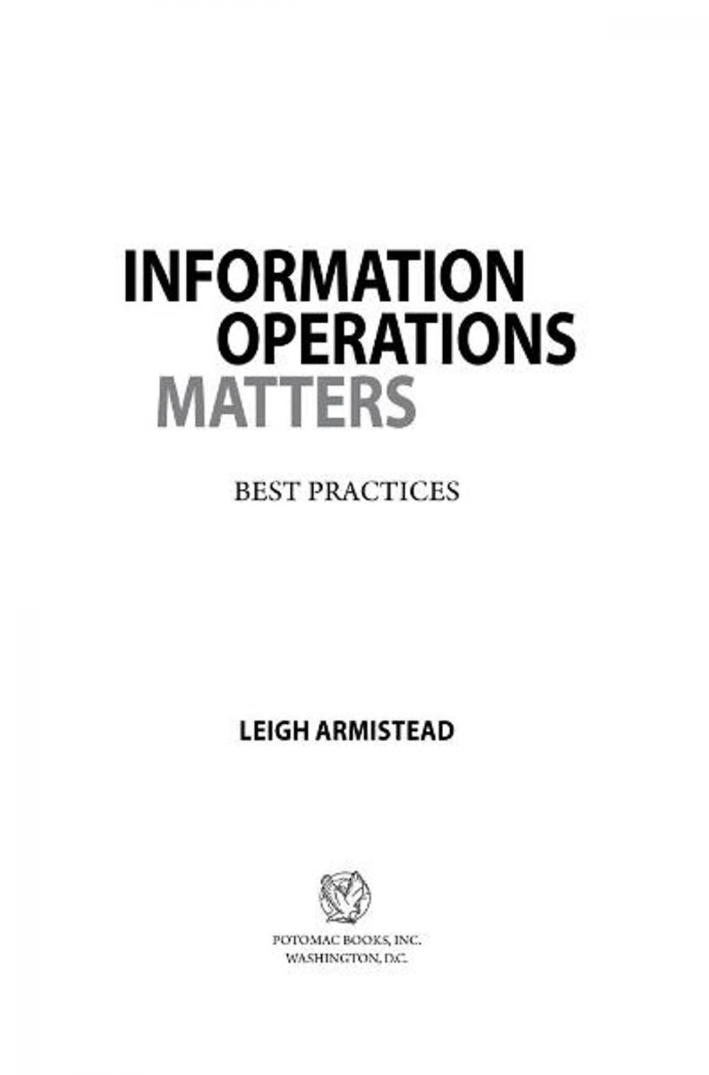 Big bigCover of Information Operations Matters