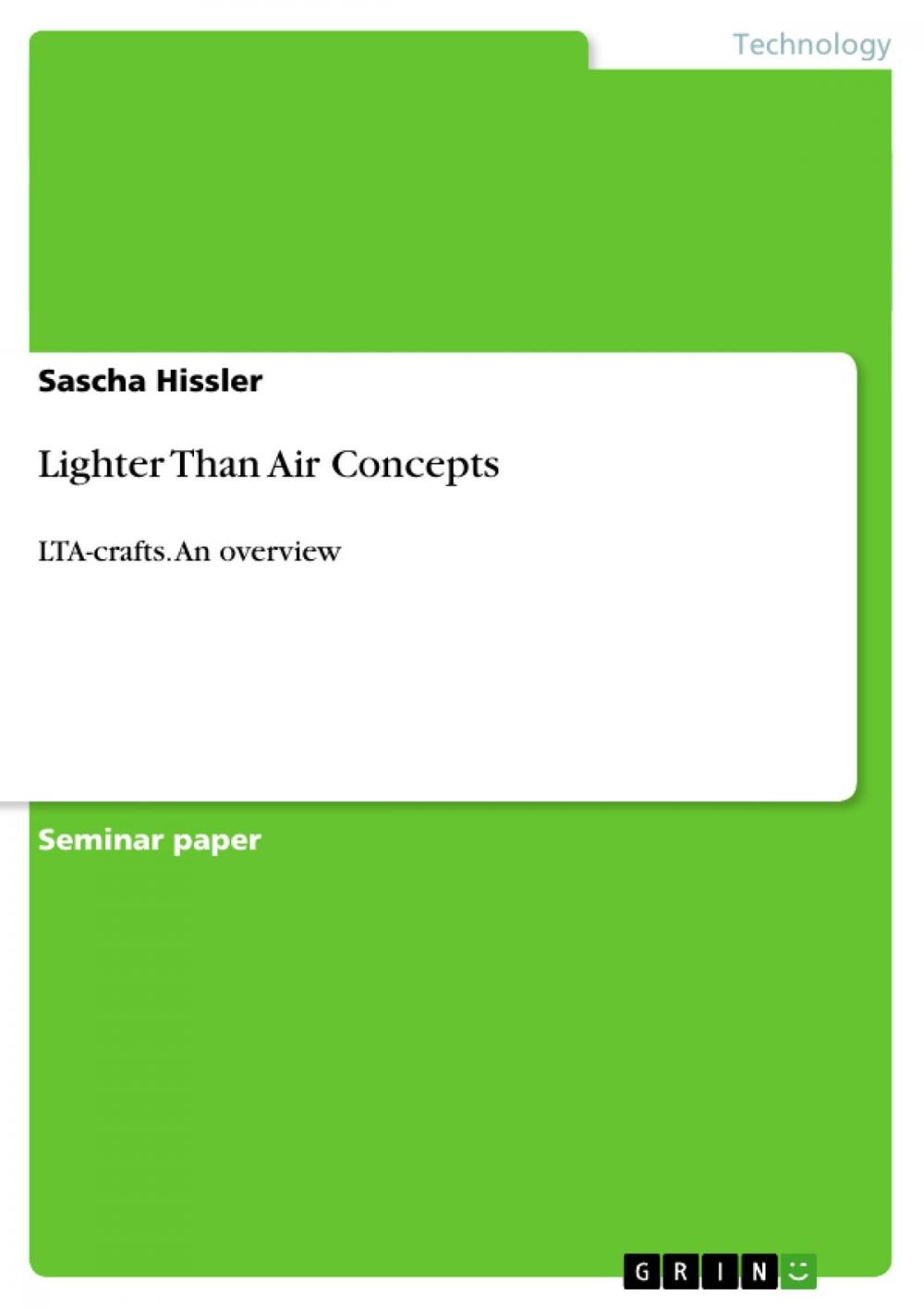 Big bigCover of Lighter Than Air Concepts