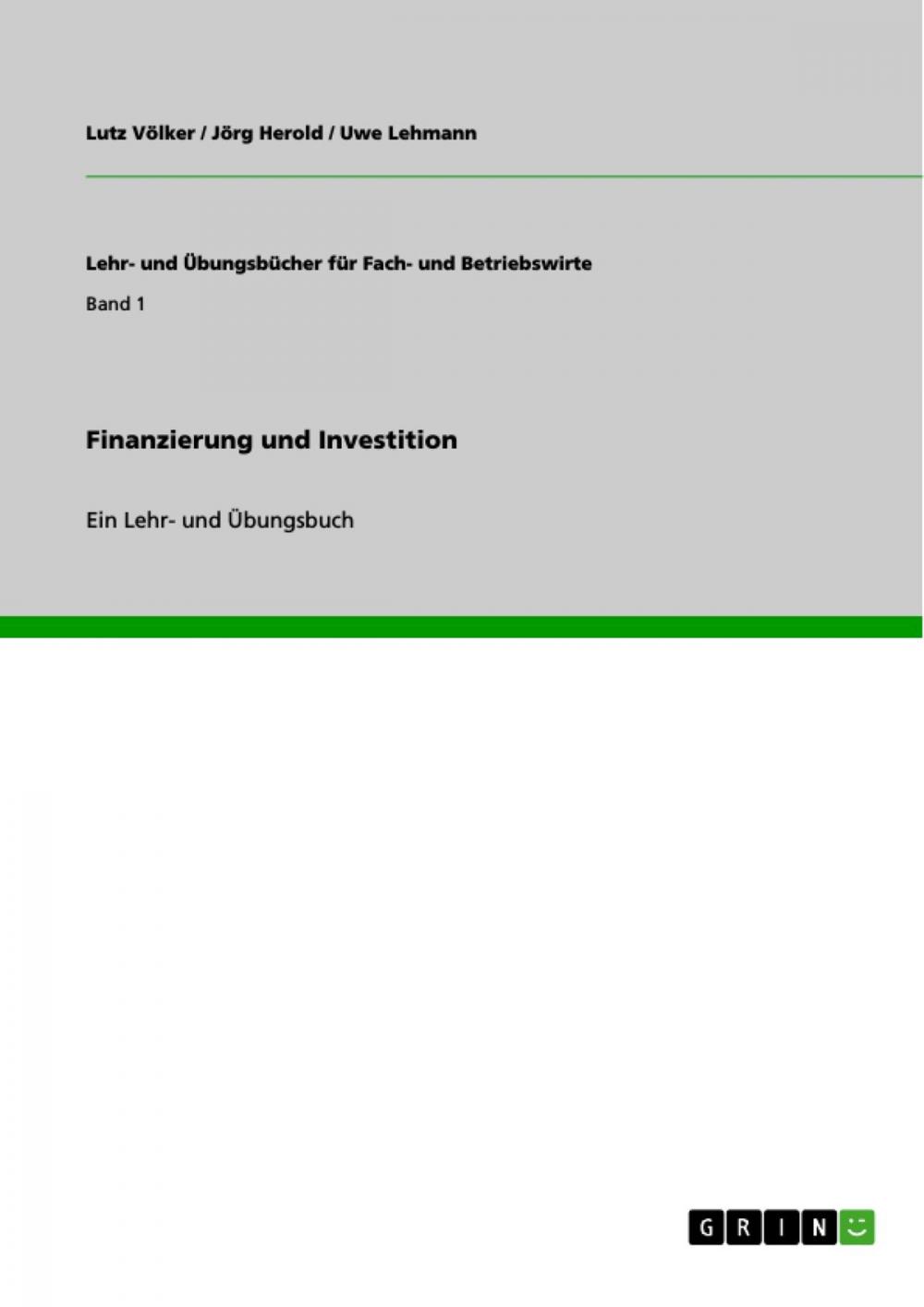 Big bigCover of Finanzierung und Investition