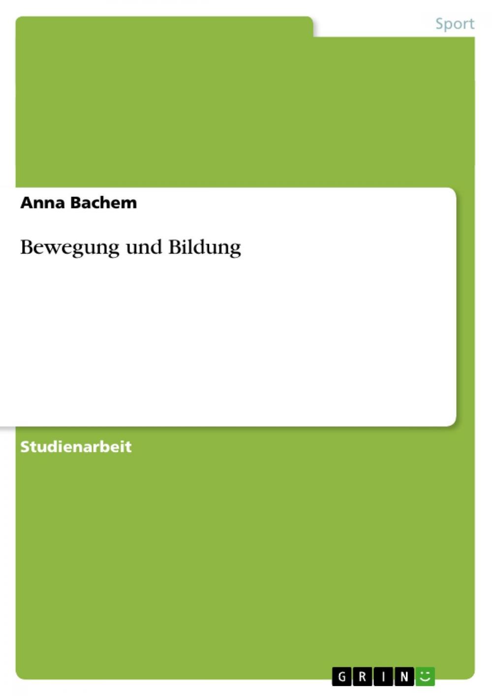 Big bigCover of Bewegung und Bildung