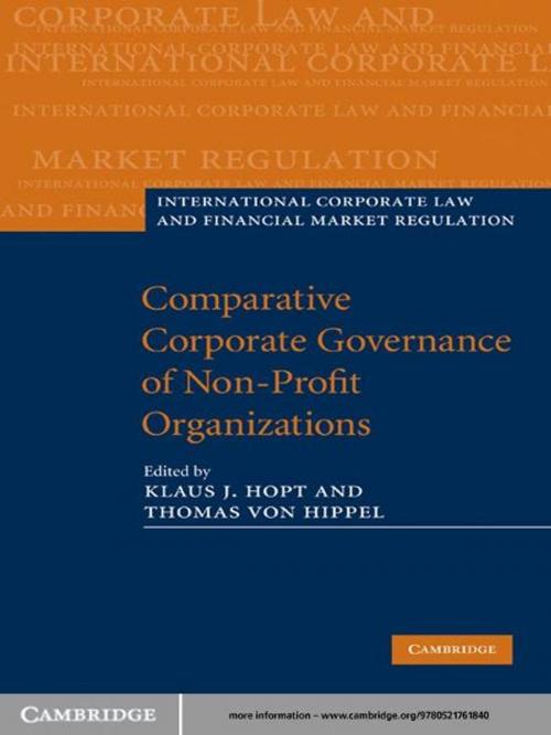 Cover of the book Comparative Corporate Governance of Non-Profit Organizations by , Cambridge University Press