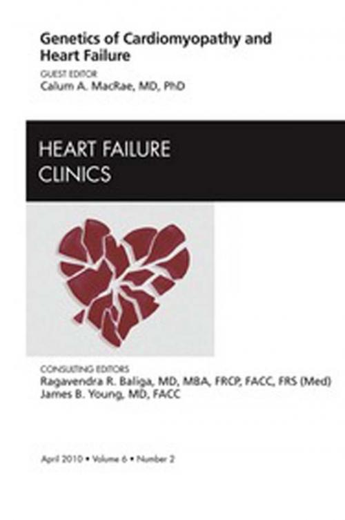 Cover of the book Genetics of Cardiomyopathy and Heart Failure, An Issue of Heart Failure Clinics - E-Book by Calum MacRae, MD, PhD, Elsevier Health Sciences
