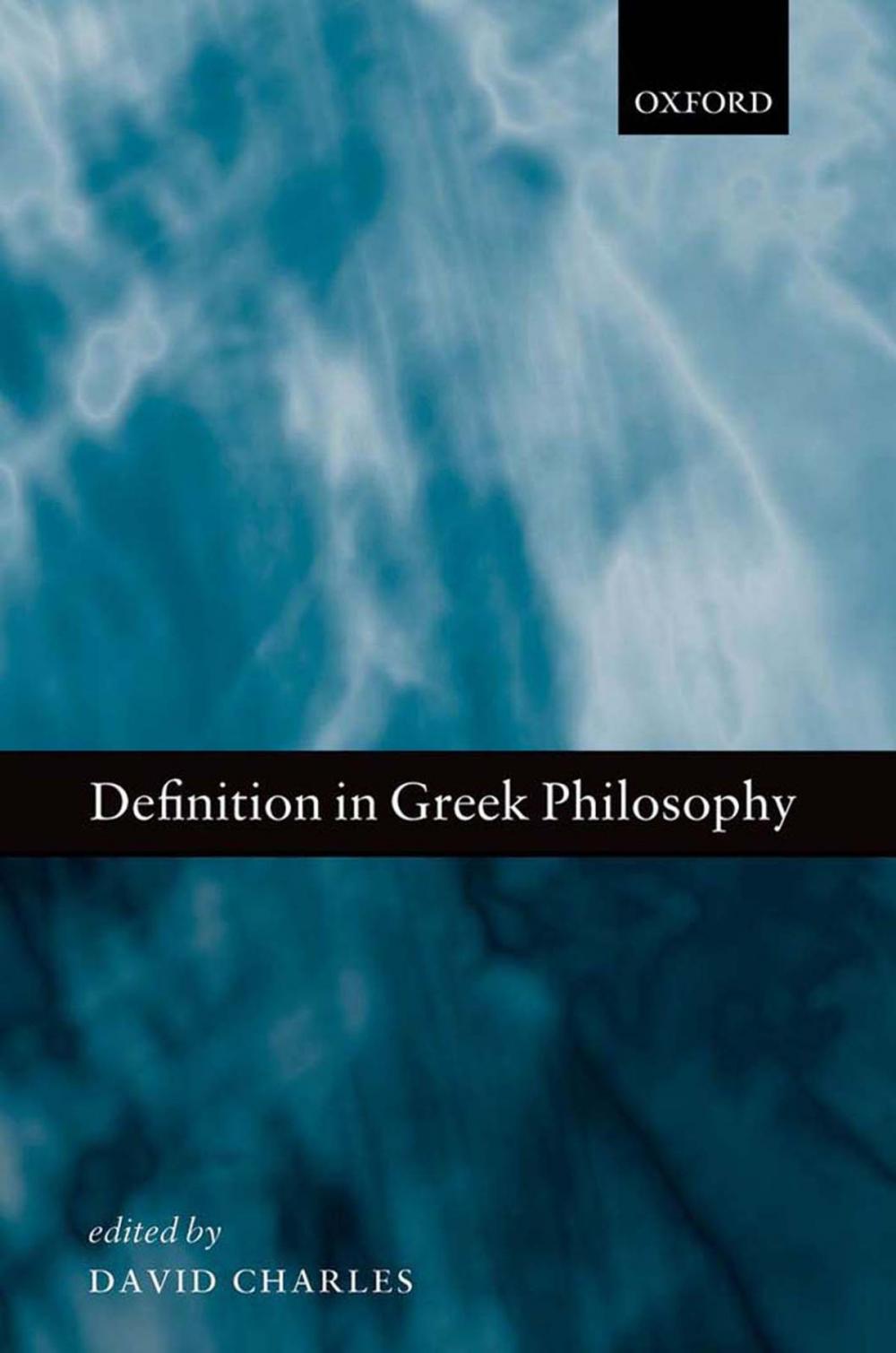 Big bigCover of Definition in Greek Philosophy