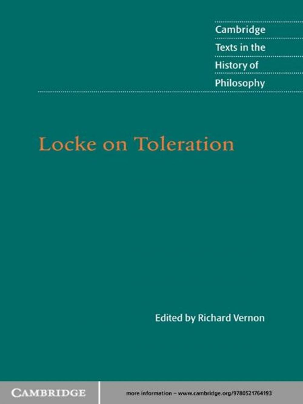 Big bigCover of Locke on Toleration