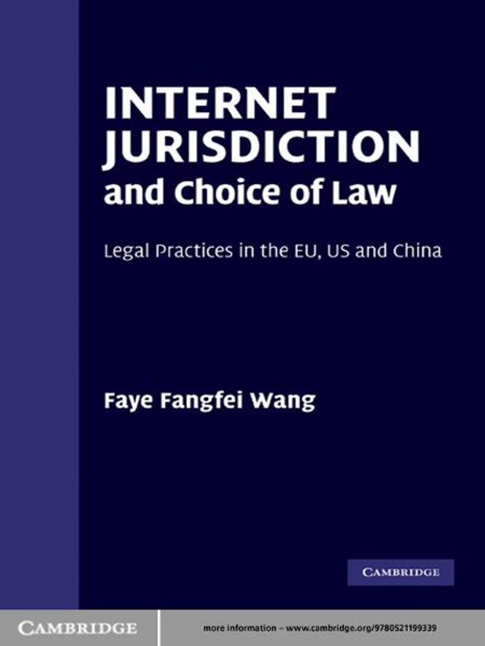 Big bigCover of Internet Jurisdiction and Choice of Law